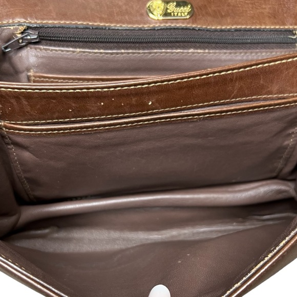 Gucci Horse-Bit Brown Smooth Calfskin Leather Vintage Shoulder Bag - Picture 9 of 15